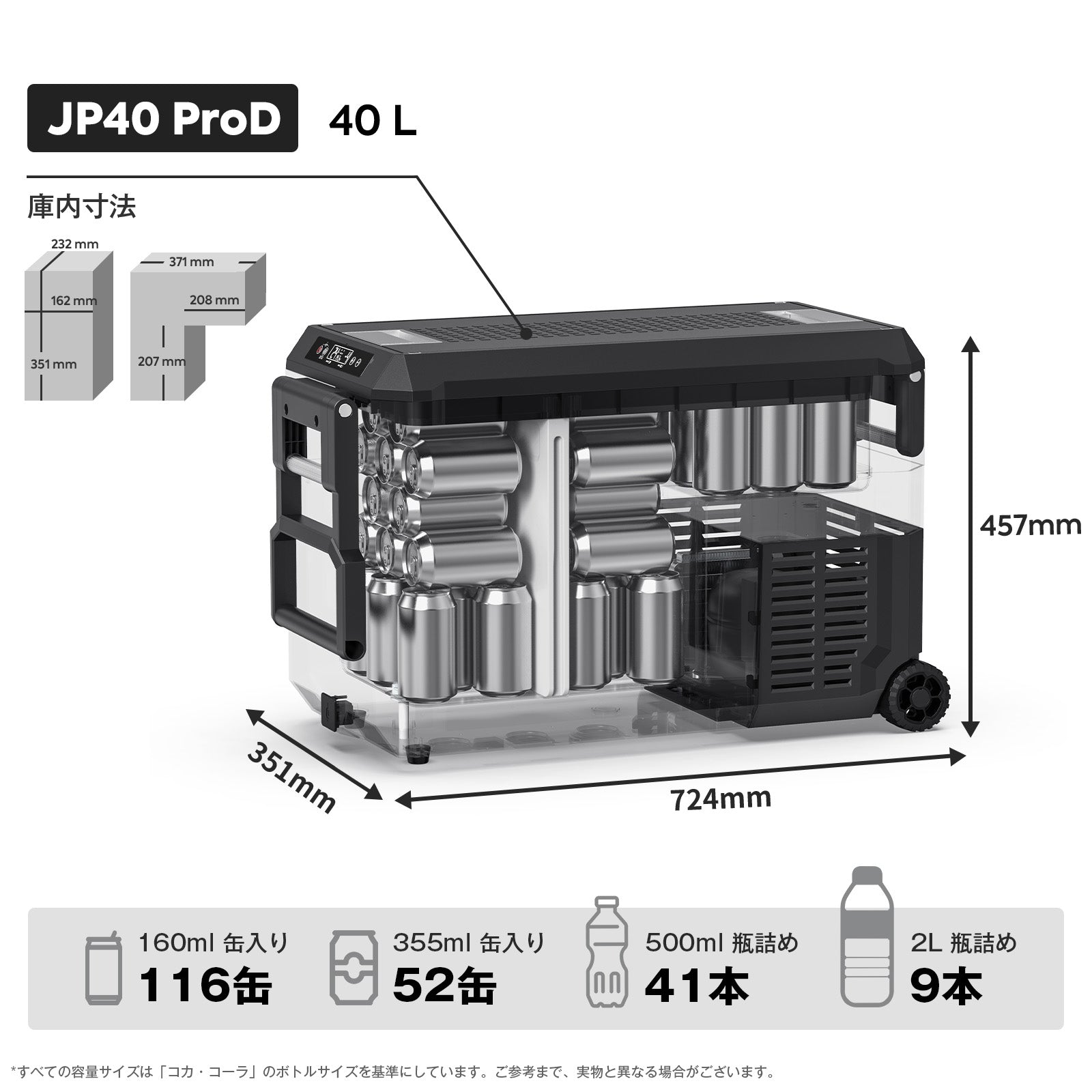 JP40ProD ポータブル冷蔵庫 40L | ICECO – ICECOFREEZER-JP